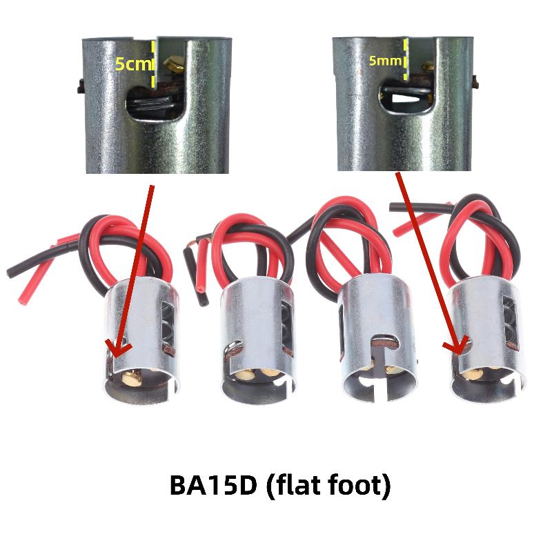 4Pcs Car Brake Light Turn Signal Light Harness Led Lamp Adapter Ba15D Led Light Bulb Socket Holder Diy Accessories
