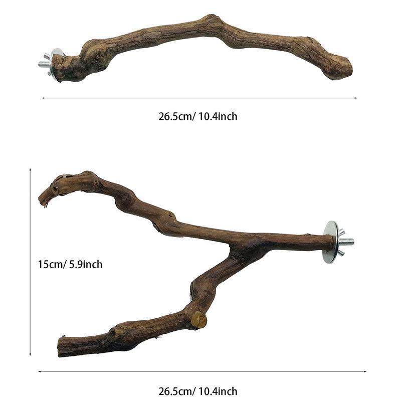 Parrot Toy Set: Combination Stand, Tree Fork, Grape Stick, Vine and Birdcage Rod