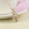 Ahmed Gold Silver Virgin Mary Dainty Medallion Necklace for Women Fashion Mother Mary Necklace Pendant Religious Catholic Gift