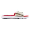 Under Armour Women's Ignite 9 Slide White Metallic Faded Gold 3022717-108