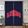 Window Kitchen Curtains for Living Room 2 Pieces Blackout Curtains Door Curtain USA N-national Team Bedroom Decoration Partition