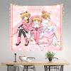 Anime Cardcaptor Sakura cutecore Tapestry Bedroom Decoration Wall Hanging Blanket Tapestry Cool Stuff For Room