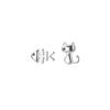 Asymmetric Cat Fishbone Stud Earrings For Women Cute Lovely Fashion Jewelry