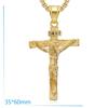Unisex Titanium Steel Punk Cross Necklace - Non-Fading Hip-Hop Pendant