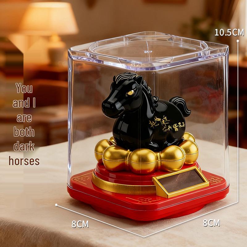 Solar-Powered Waving Lucky Cat Ornament for New Year and Car Dashboard