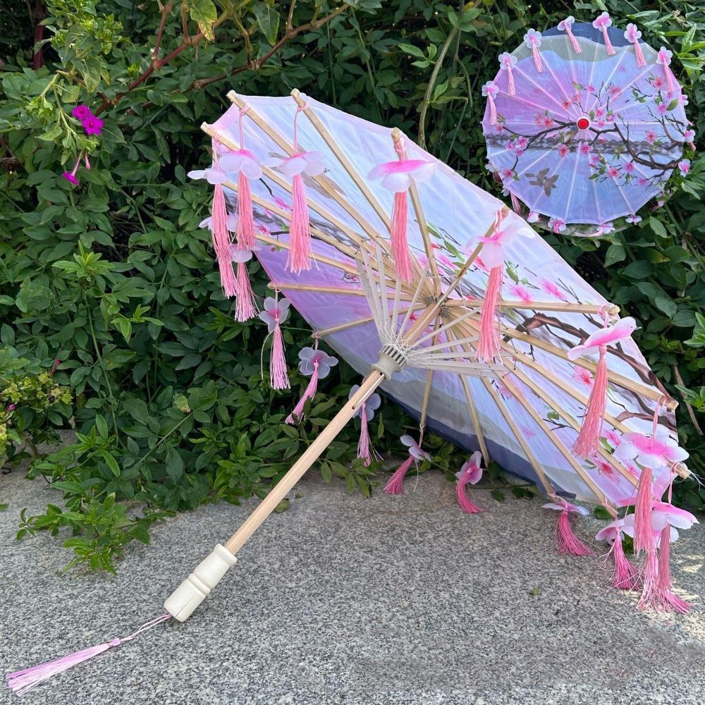 Handheld Chinese Antique Umbrella Chinese Style Ancient Dance Umbrella Hanfu Umbrella  Children Style 11