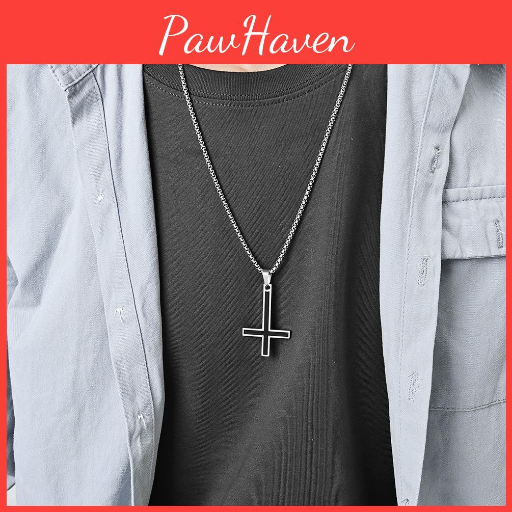 Minimalist Titanium Steel Necklace With Geometric Design Polished Finish