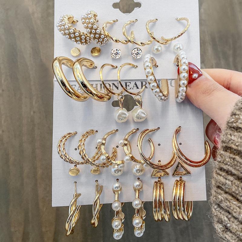 Metal Earrings Set Wholesale Trendy Colorful Butterfly Vintage Earring Set For Women Elegant Heart Dangle Wedding Party Jewelry