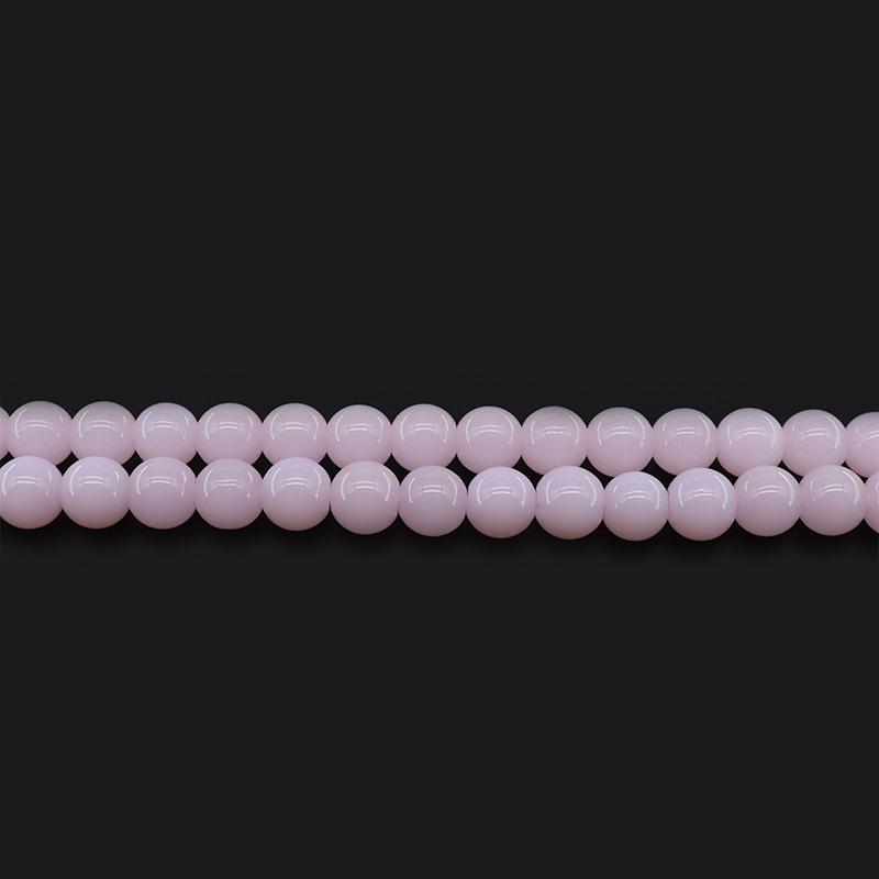 Pink Jade Glass Beads: Natural Crystal Stone Jewelry Accessories for DIY Beading