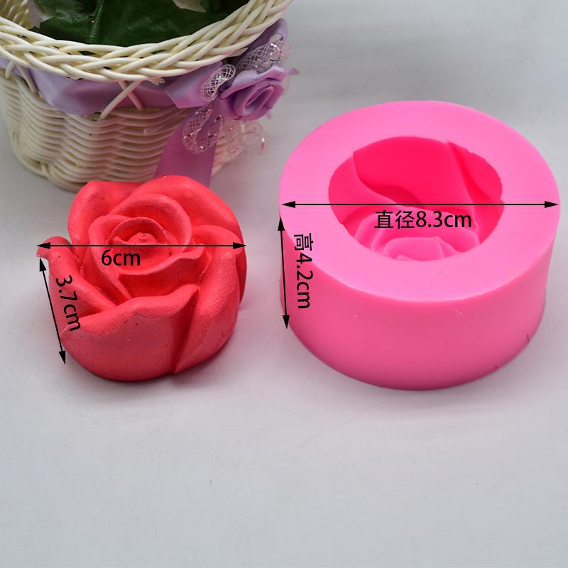 Bloom Rose Silicone Cake Mold 3D Flower Fondant Mold Cupcake Jelly Candy Chocolate Decoration Baking Tool Mould