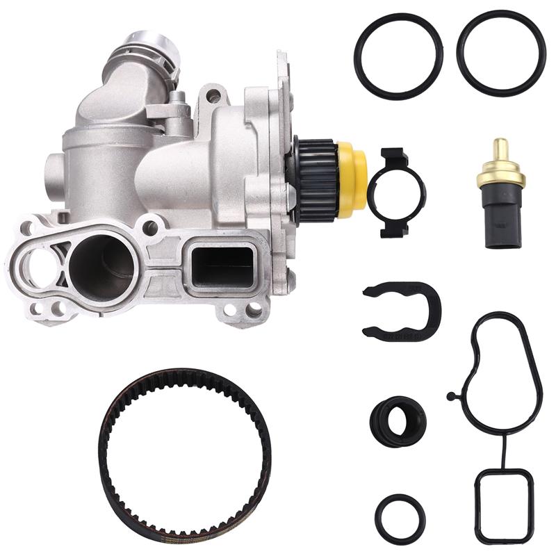 

L10A 1.8T 2.0T EA888 Thermostat Assembly Cooling Water Pump Belt Washer Kit 06H121026 For VW Passat Golf A4 Q5 TT срібний