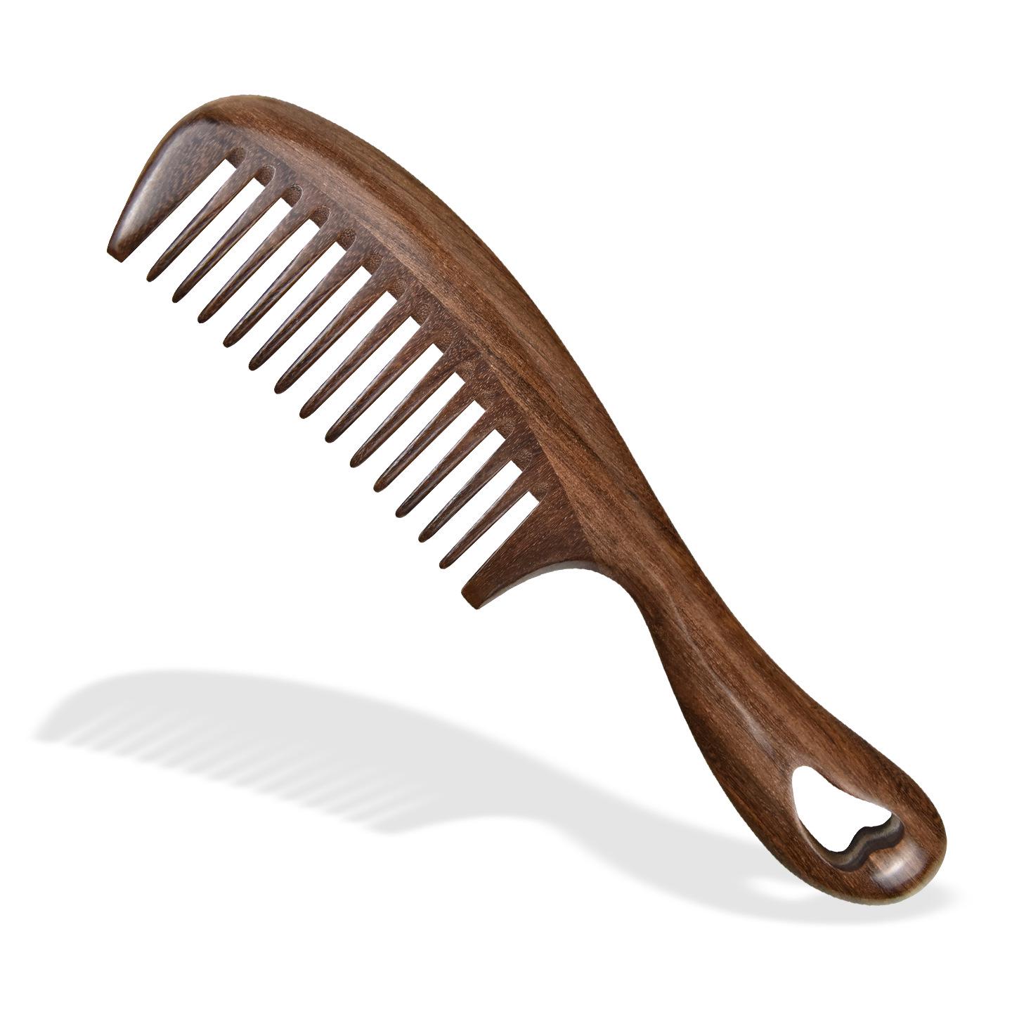

Handmade Hair Growth Comb with Flower Art, Solid Wood, Lacquer Finish - Unique Gift & Souvenir