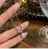Sugar Square Diamond Necklace for Girls, Light Luxury Niche Design, High-end Pendant for Mother Gift, Valentine's Day for Girlfriend