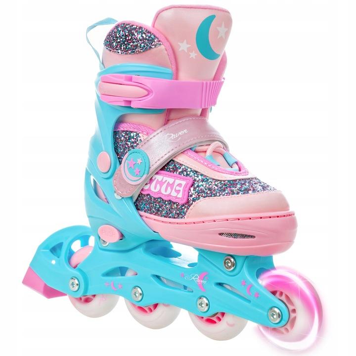 Super Merchant Verstelbare Schaatsen Raven Etta 34-37 Led Wielen