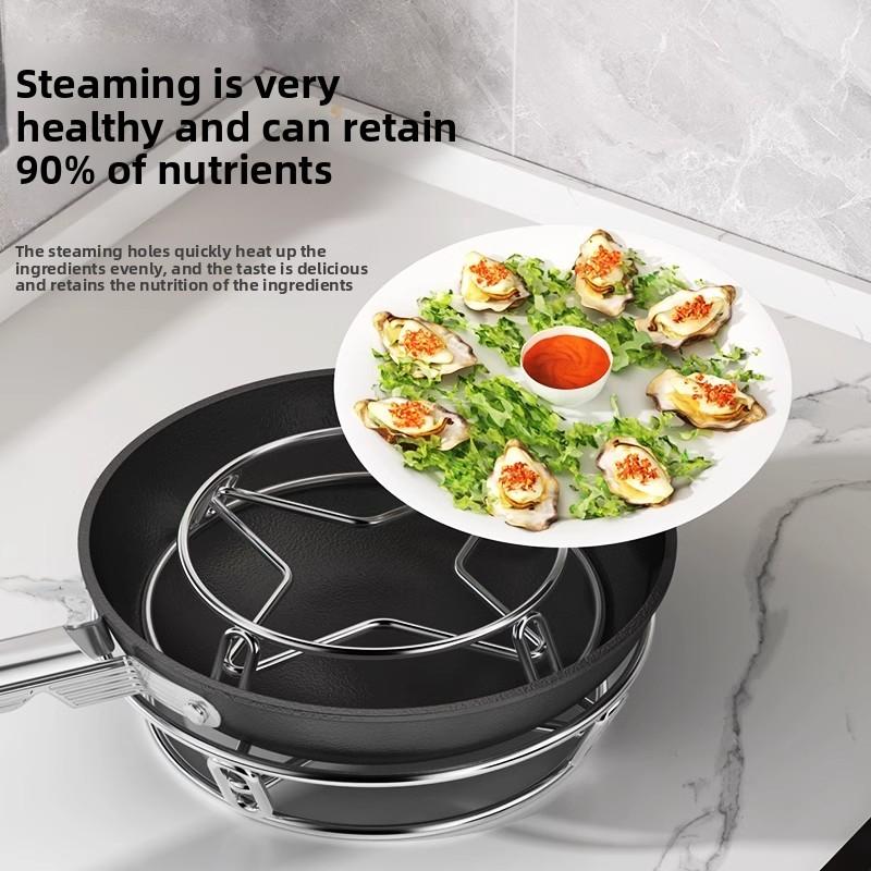 Thickened Double-layer Heat Insulation Anti-scald Waterproof Steamer Basket Vegetable Rack Steamer Kitchen Stainless Steel Steamer Rack