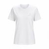 ArcTeryx Crag Sl CoTTon Emblem Crew ShorT Sleeve T shirT whiTe 9502 Wl