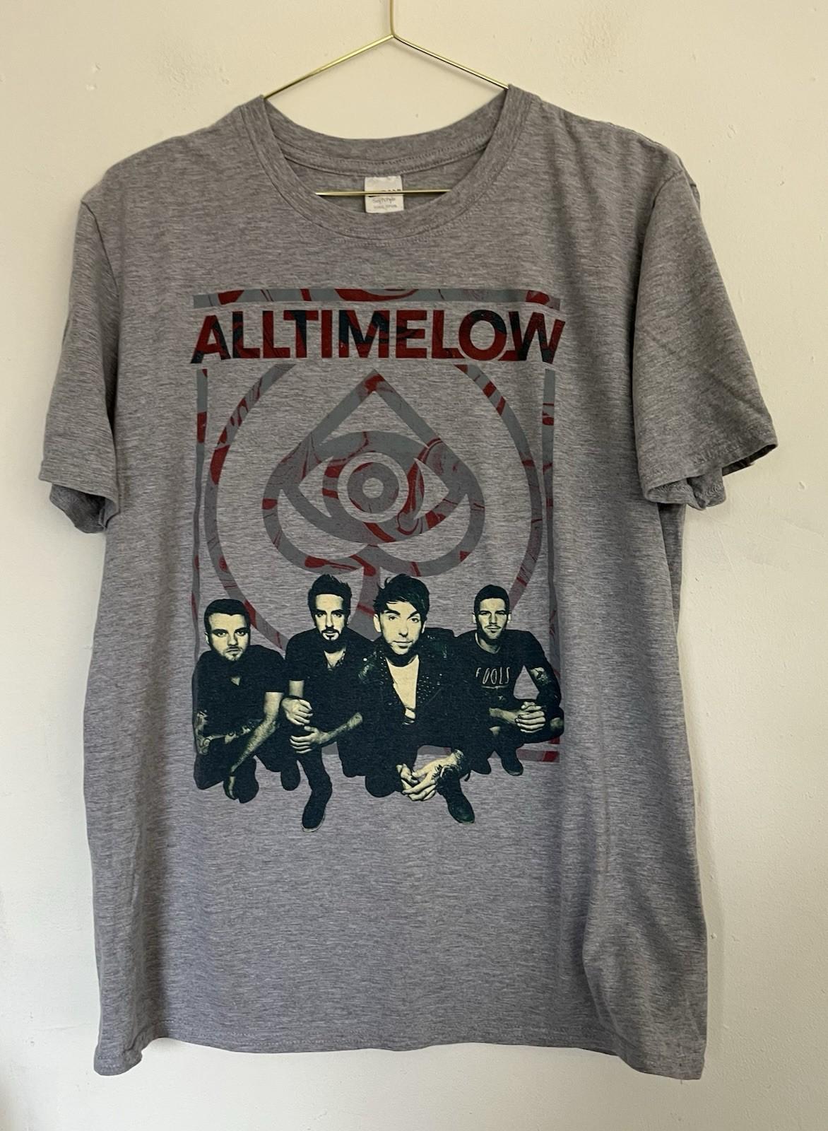 All Time Low Shirt Large Tour Grey Rock Pop Emo Band Punk Gig Festival Merch Unisex T-Shirt M