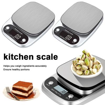 10/3Kg Kitchen Scale LCD Display Electronic Food Scale Stainless Steel Digital Scale Snacks Weighing Baking Tools