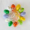 12PCS Plastic Easter Eggs Hanging Ornament Happy Easter Party Kids Gifts Home Decor Easter Tree Basket Colorful Eggs Decoration