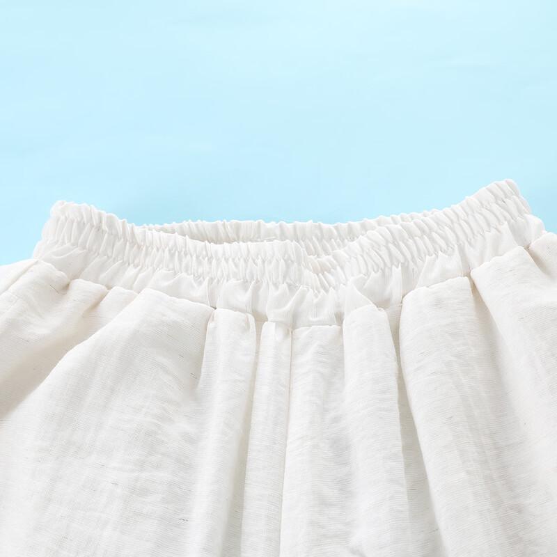 Montagut Girls' Summer Ruffle Textured Two-Piece Set