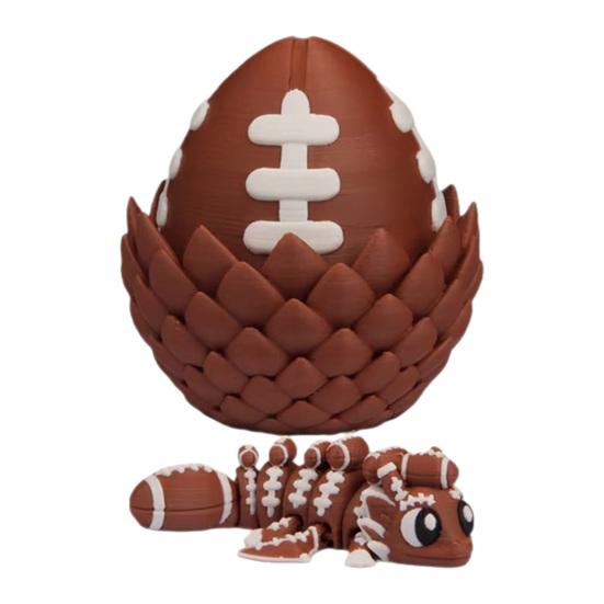 

Flexible Sports Ball Dragon Egg Fidget Toy 3D Printed Dragon Egg with Winged Dragon Inside Collectible Articulated Dragon Desk Toy for Stress Relief rugby