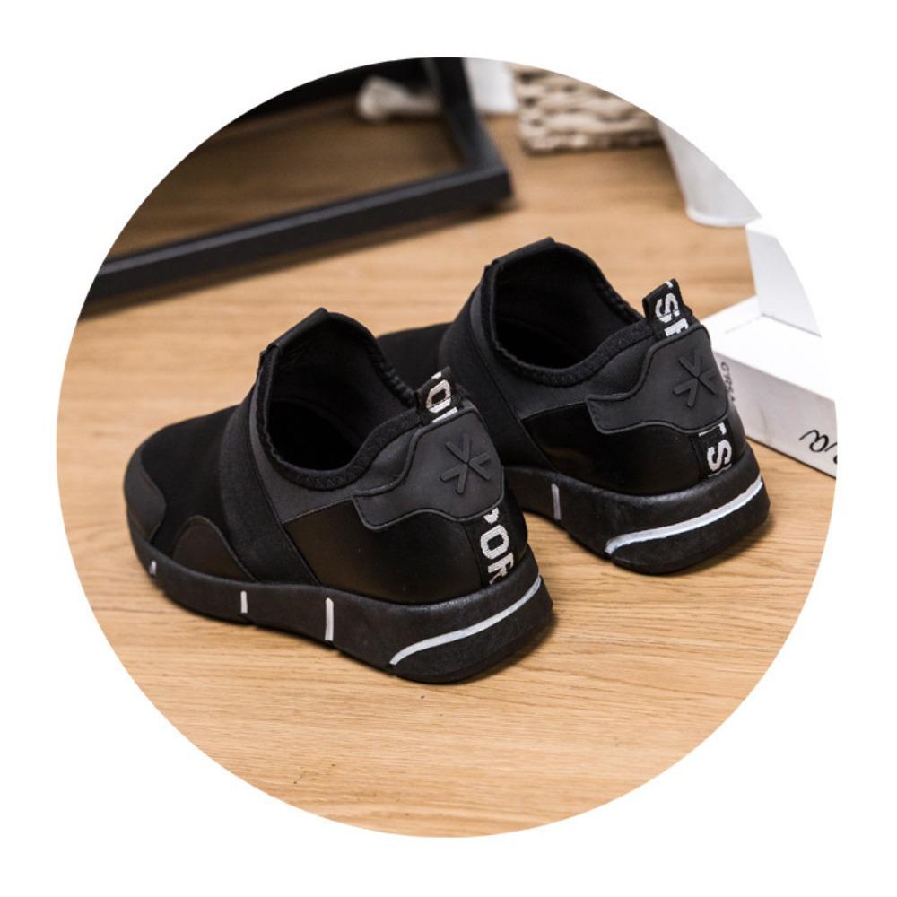 JMXD Spring Summer Womens Breathable Flyknit Slip On Sneakers Lightweight Soft Sole Running Shoes One Step Comfort Casual Ladies Footwear