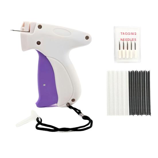 

Дырокол для ценников Инструмент для прикрепления этикеток на одежду Не стежок Дырокол для прикрепления ценников с иглами для шерсти, хлопка, джинсовой ткани, полиэстера белый