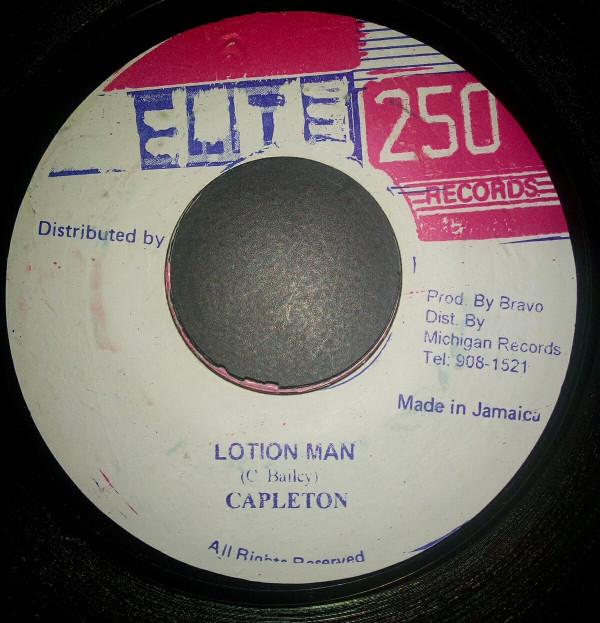 

7-дюймовая пластинка CAPLETON - Lotion Man NONE Elite 250 Recor Ямайка Регги, Ска и Даб Б/У