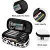 Pen Case 300D Polyester Spacious Storage Zip Around Closure with Main Compartment Mesh Pocket and Pen Slots for Student Stationery