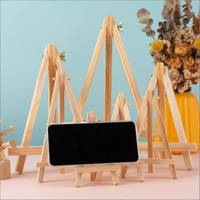 Eco-Friendly Mini Wooden Tripod for Elegant Wedding Table Decor and Craft Displays