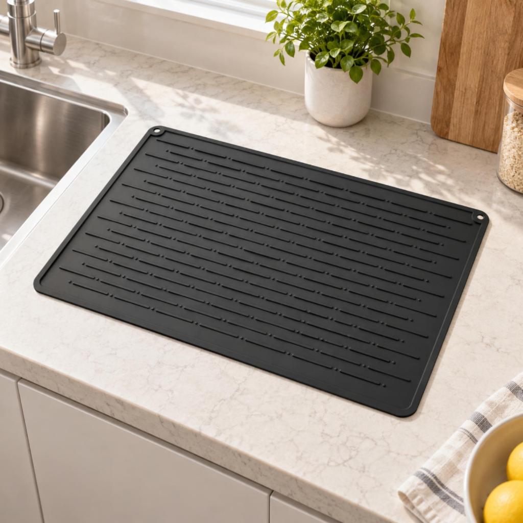 Food-Grade Silicone Kitchen Mat Perforated Induction Cooktop Cover Wipe-Clean
