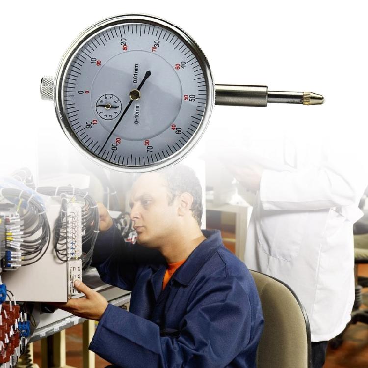 Mechanical Dials Indicator Gauge, Stainless Steel 0.01mm Accuracy for Detailed Part Measurement Work Dimension Checking