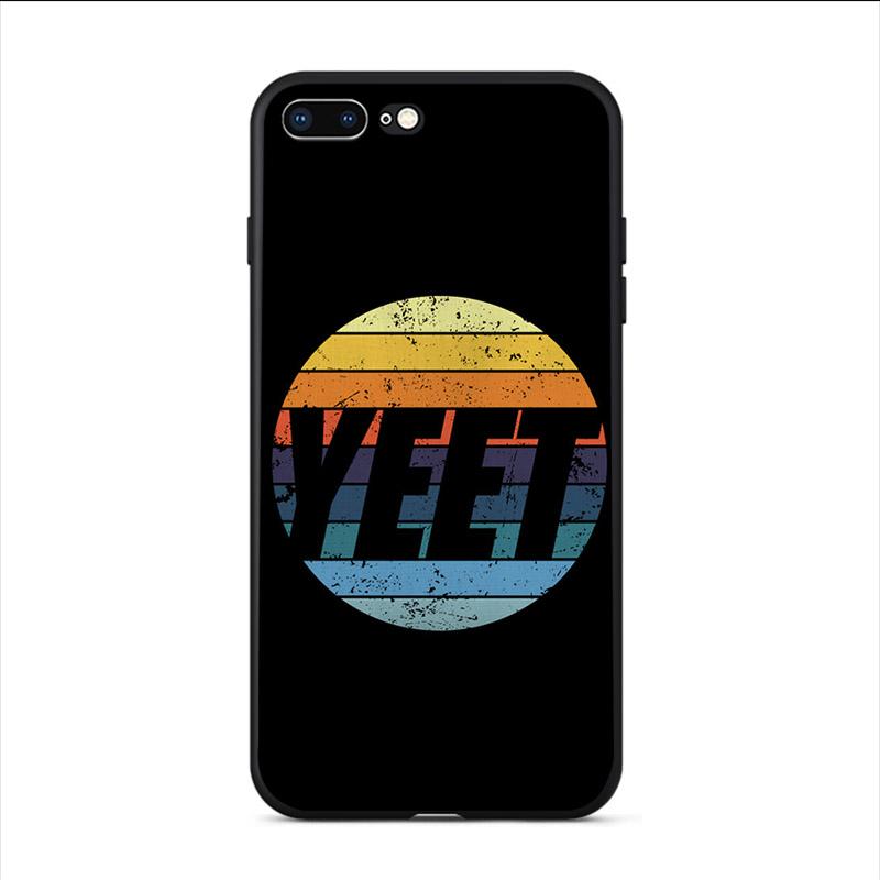Funny YEET OR BE YEETED Meme Black Soft TPU Phone Case Covers for iPhone 8 7 6 6S Plus 5 5S SE 2020 XR X XS MAX Coque Shell Capa