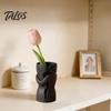 Unique 3D Printed Craft Gift Couple Embracing Abstract Vase, Matte Black Decorative Sculpture, Modern Style Living Room Table Centerpiece Artistic
