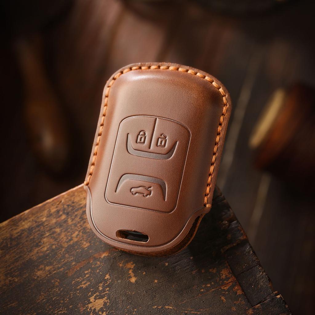 The New Retro Key Cover Is Suitable for Hand-stitched Leather Key Bag and Shell Ring of Chery's Old Cars.