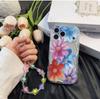 Flower lanyard suitable for iphone17pro mobile phone case Apple 15 foreign trade 14 bracelet 13promax new 16x
