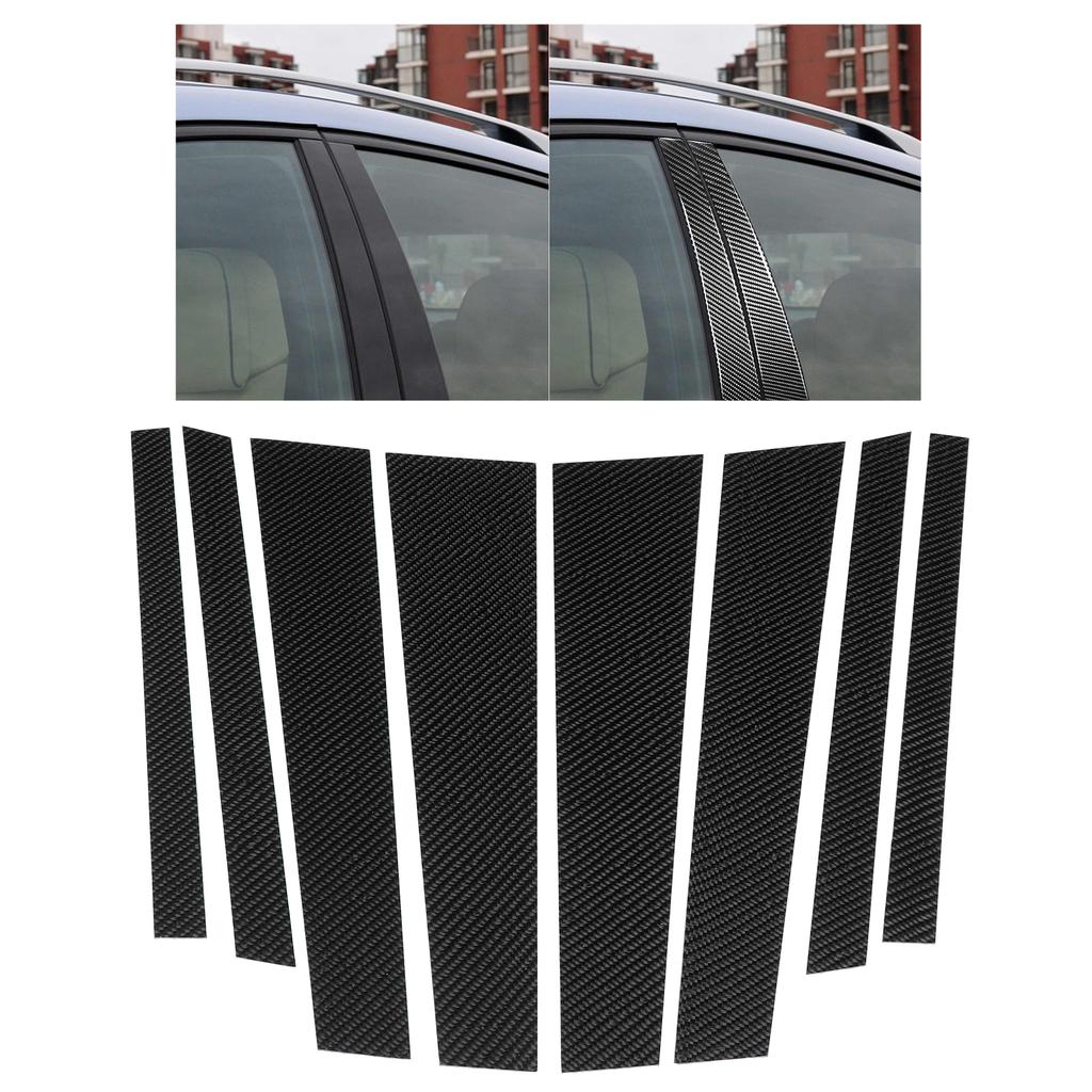8pcs Carbon Fiber Window BPillar Trim Decorative Sticker Fits for X5 F15 20142018