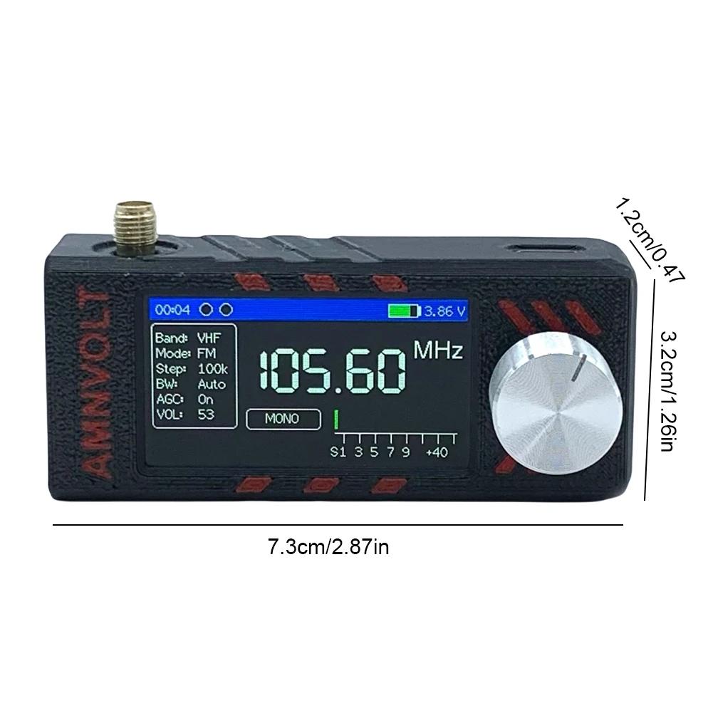 Portable SI4732 All Band Radio Receiver 0.5-108mhz DSP ESP-32-S3 LSB USB AM FM FM/AM Radio with Antenna HF SW MW VHF Radio