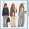 unifree American Pleated Drawstring Wide Leg Sweatpants