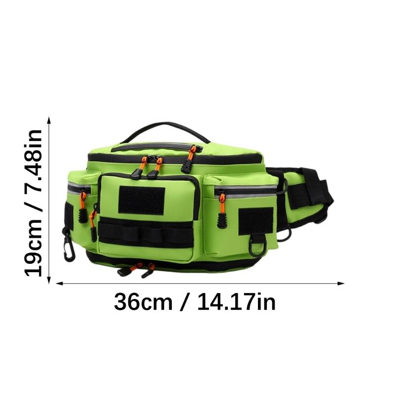 Crossbody Single Shoulder Bag Fishing Pack Water Resistant Multifunction Waist Bags Fishing Tackle Storage Bag Lure Pack