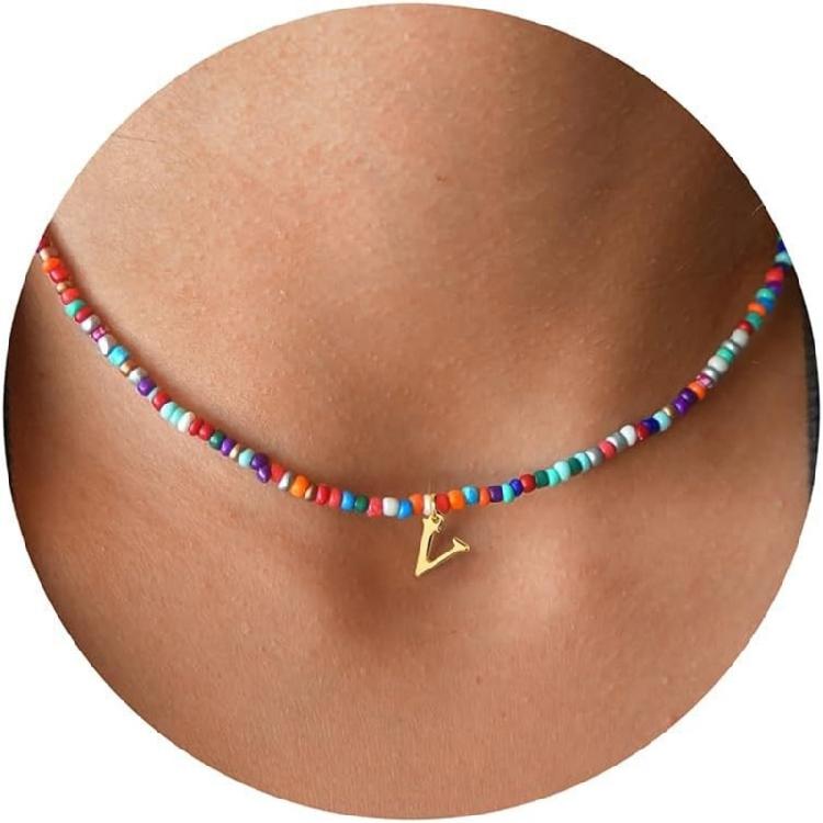 Colorful Beads Necklace Fashionable Clavicle Chain Woman Neck Jewelry Statement Necklace Suitable for Various Occasion