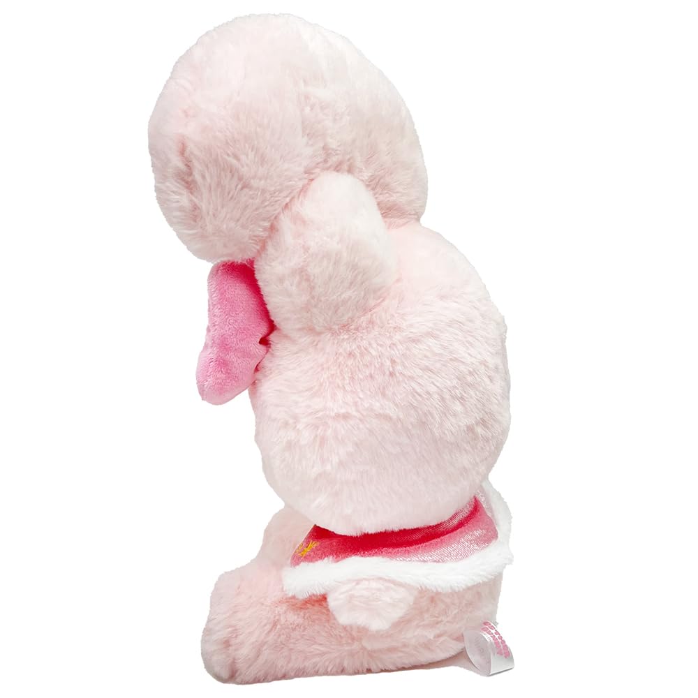 Esther Bunny Winter Cape Big Plush Toy, Cute Mascot, Official SNS Merchandise, Approx. 35cm (Cream Bunny (White))