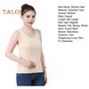 Winter Women Thermal Vest Seamless Double-sided Plush Fast Temperature Lock Round Neck Slim Fit Elastic Sleeveless Inner Wear Bottoming Tank Top