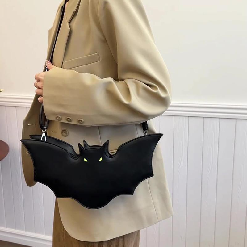Bolsa Transversal Feminina Personalizada Criativa Bolsa Pequena Feminina Halloween Morcego Personalidade Engraçada Mensageiro de Ombro Axilar
