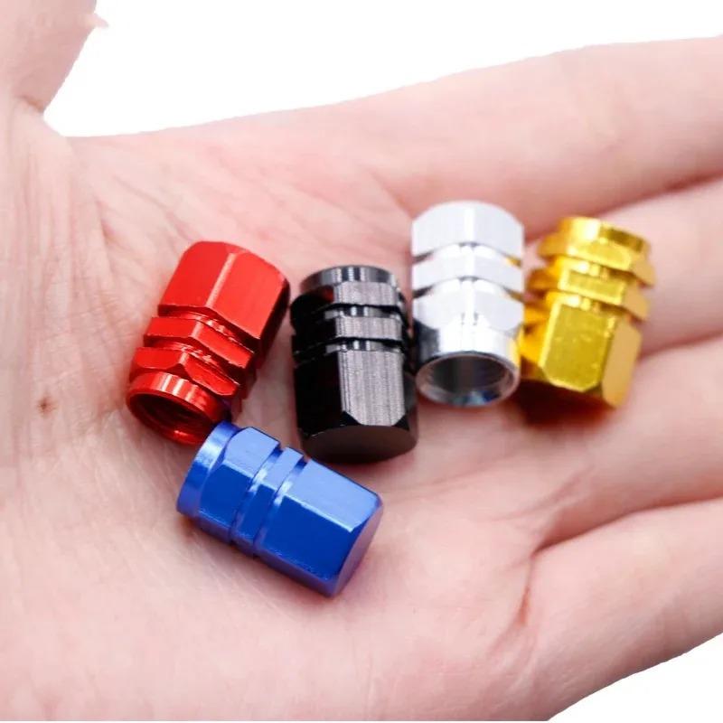 4pcs Car Tire Stem Valve Caps Aluminum Alloy Car Wheel Tire Valve Rim Stem Covers Airdust Waterproof for Automobiles Motorcycl