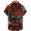 Fashion Short Sleeve Hawaiian Men's Shirts Summer Casual Tops Beach Party Vacation Shirts Outdoor Men's and Women's Shirt