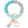 BAOSIWA Silicone Beaded Keychain Wristlet Key Ring Bracelet Cute Car Key Chain Holder for Women Girls