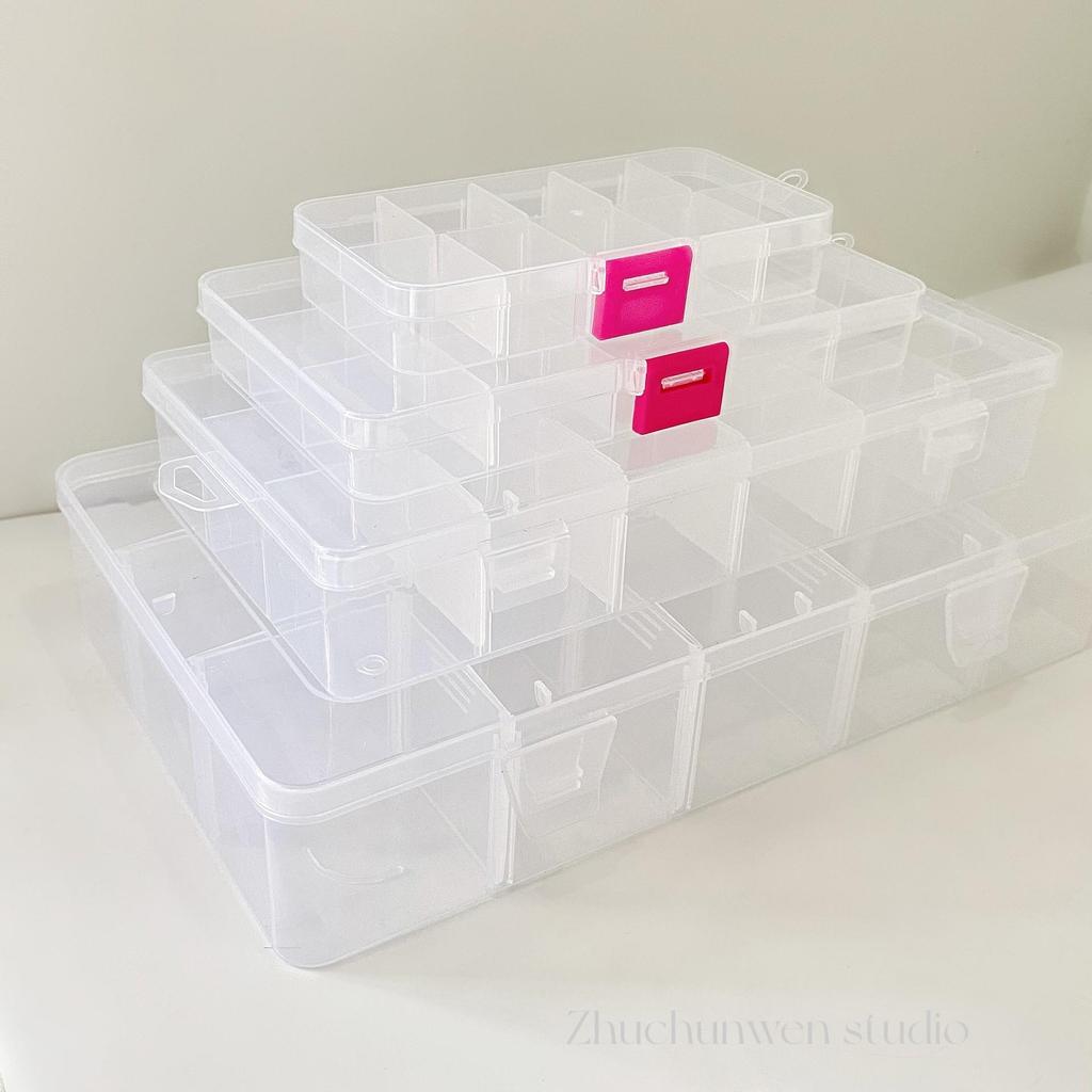Nail Art & Jewelry Storage Box: 10 or 24 Small Grids for Drills & Ornaments