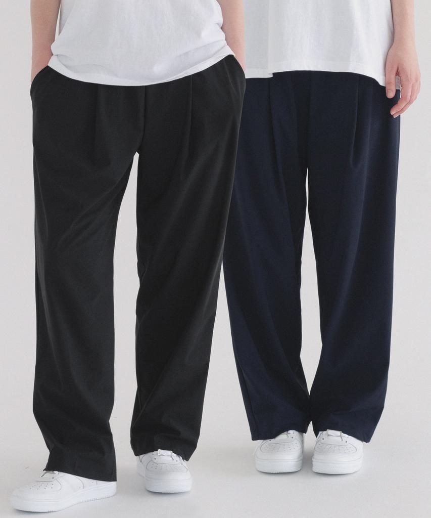 PIANER [2 Pack] Cool Stretch One-Tuck Wide Training Pants (2 Colors)
