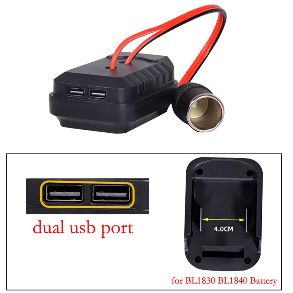 1x Адаптер-преобразователь аккумулятора с двумя USB-портами для зарядки для аккумулятора Dayi Для A3/2106 Для аккумулятора BL1830 BL1840 BL1815
